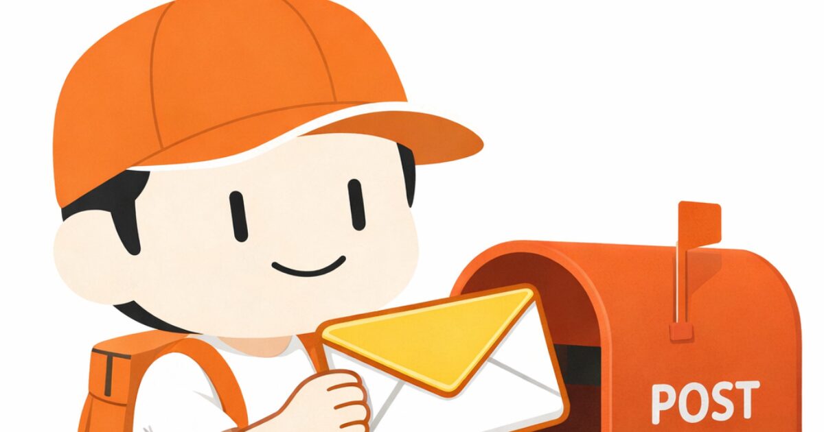 putting a letter in the mailbox.