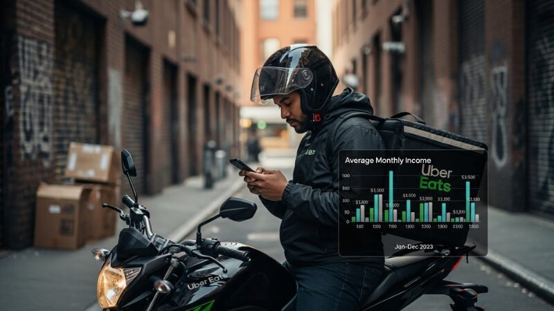 Uber Eats, Delivery Driver, Average Monthly Income